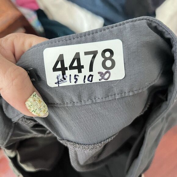 prAna Convertible Pant Women 8 Gray Performance Pockets Roll Up Hiking Camping - Picture 7 of 16